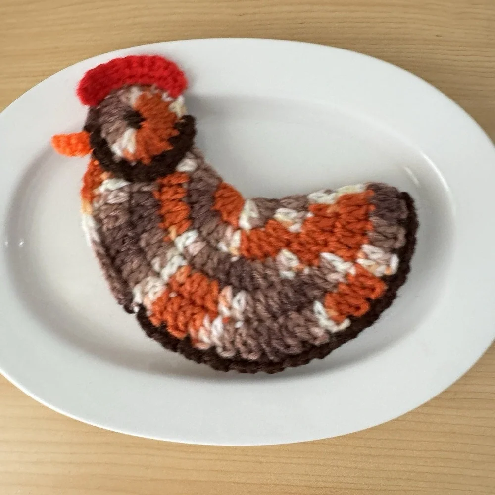 Vtg Chicken Shaped Potholders Set o2 Cottagecore Farmhouse Kitchen Handmade‎ New